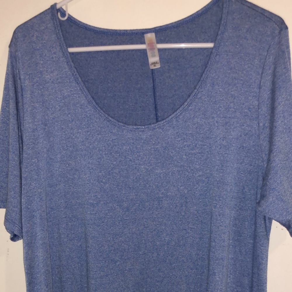 LULAROE SOLID BLUE PERFECT T XL
